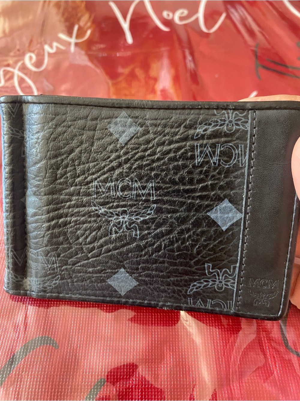 MCM Black Signature Monogram Leather Wallet - Picture 2 of 11